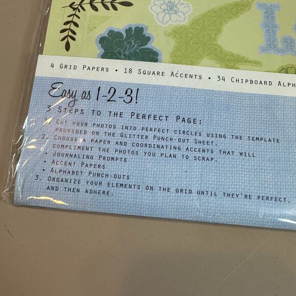 NEW Perfect Pages Scrapbooking Kit Everyday Grid Layout Designer Over 70 Pieces - Picture 7 of 8